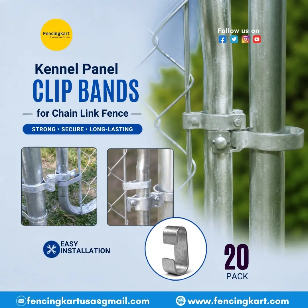 Kennel Panel Clip Bands for Chain Link Fence Guide 